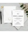 Mühürlü Beyaz Zarflı Dikey Düğün Davetiyesi - 1013 Mühürlü Beyaz Zarflı Dikey Düğün Davetiyesi - 1013 | davetiyegonder.com