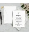 Beyaz Zarflı Dikey Düğün Davetiyesi - 1016 Beyaz Zarflı Dikey Düğün Davetiyesi - 1016 | davetiyegonder.com