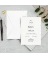 Beyaz Zarflı Dikey Düğün Davetiyesi - 1019 Beyaz Zarflı Dikey Düğün Davetiyesi - 1019 | davetiyegonder.com
