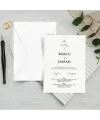 Beyaz Zarflı Dikey Düğün Davetiyesi - 1019 Beyaz Zarflı Dikey Düğün Davetiyesi - 1019 | davetiyegonder.com