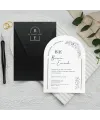 Siyah Zarflı Dikey Düğün Davetiyesi - 1024 Siyah Zarflı Dikey Düğün Davetiyesi - 1024 | davetiyegonder.com