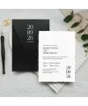 Siyah Zarflı Dikey Düğün Davetiyesi - 1025 | davetiyegonder.com