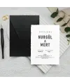 Siyah Zarflı Dikey Düğün Davetiyesi - 1039 Siyah Zarflı Dikey Düğün Davetiyesi - 1039 | davetiyegonder.com