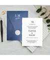 Mühürlü Lacivert Zarflı Dikey Düğün Davetiyesi - 1061 Mühürlü Lacivert Zarflı Dikey Düğün Davetiyesi - 1061 | davetiyegonder.com