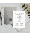 Mühürlü Gri Zarflı Dikey Düğün Davetiyesi - 1075 Mühürlü Gri Zarflı Dikey Düğün Davetiyesi - 1075 | davetiyegonder.com