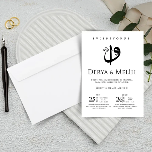 500 Adet - Ekonomik Beyaz Zarflı Davetiye - 3090 500 Adet Ekonomik Beyaz Zarflı Davetiye | Ekonomik Beyaz Zarflı Davetiye | Ekonomik Davetiye | davetiyegonder.com