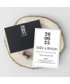 Siyah Zarflı Davetiye - SZ23109 Ekonomik Beyaz Zarflı Düğün Davetiyesi Modelleri | Siyah Zarflı Davetiye - SZ23109 | davetiyegonder.com