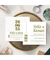 Beyaz Kare Davetiye - BK41621 Beyaz Kare Davetiye - BK41621 | Herşey Dahil | davetiyegonder.com