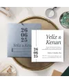 Gri Kare Davetiye - GK41622 Gri Kare Davetiye - GK41622 | Herşey Dahil | davetiyegonder.com