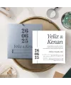 Gri Kare Davetiye - GK41622 Gri Kare Davetiye - GK41622 | Herşey Dahil | davetiyegonder.com