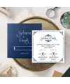 Lacivert Kare Davetiye - LK42601 | Herşey Dahil  | davetiyegonder.com