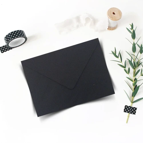 13x18- Yatay Siyah Davetiye Zarfı (50 Adet) 13x18- Yatay Siyah Davetiye Zarfı (50 Adet) | davetiyegonder.com