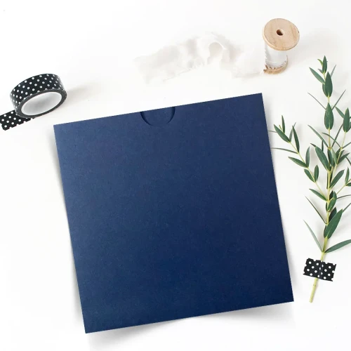 14x14- Lacivert Kare Davetiye Zarfı (50 Adet) | davetiyegonder.com