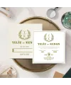 Krem Kare Davetiye - BK43613 Krem Kare Davetiye - BK43613 | davetiyegonder.com