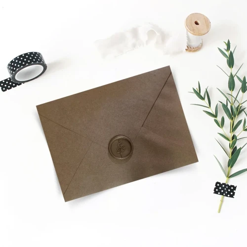 13x18- Mühürlü Kraft Davetiye Zarfı (50 Adet) 13x18- Mühürlü Kraft Davetiye Zarfı (50 Adet) | davetiyegonder.com