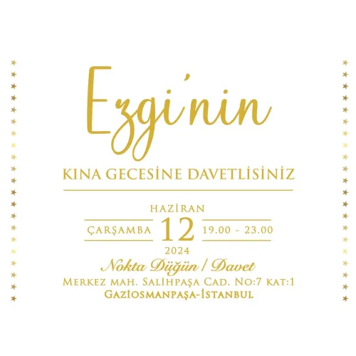 10x7- Kına ve Nikah Kartı - KR8081 10x7 - Kına ve Nikah Kartı - KR80811 | davetiyegonder.com